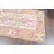 Vintage Turkish Oushak handmade cotton pink wool kilim area rug 120x165