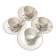 Porcelain de Paris Espresso Cup & Saucer Set: Bird Motif, Gilded, 1950s