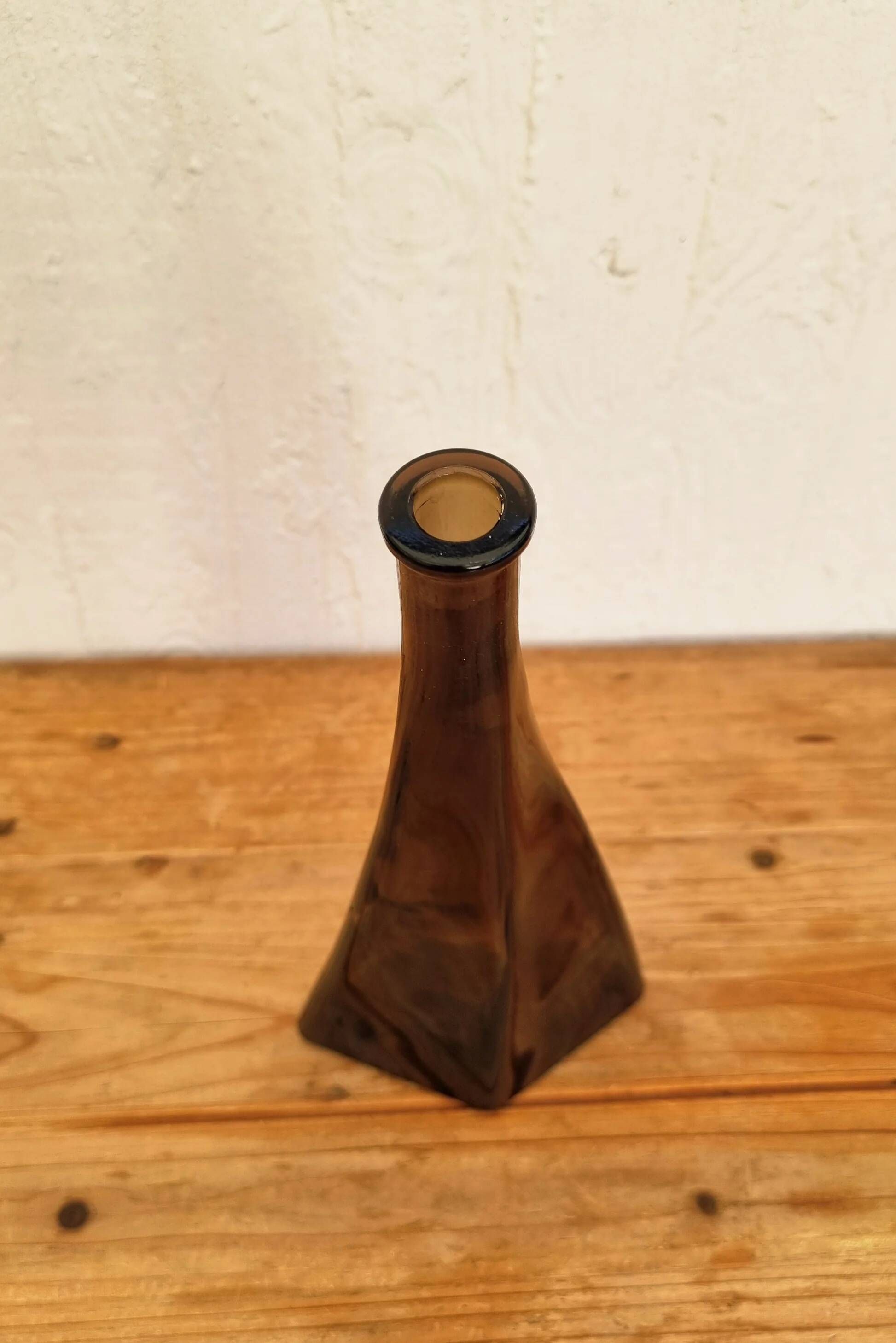 Vintage decorative bottle Paco O Frey in smoked glass from the 1970s.