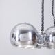Vintage 1970s chrome-plated chandelier designed by Goffredo Reggiani