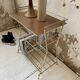 Vintage vinyl bedside side table