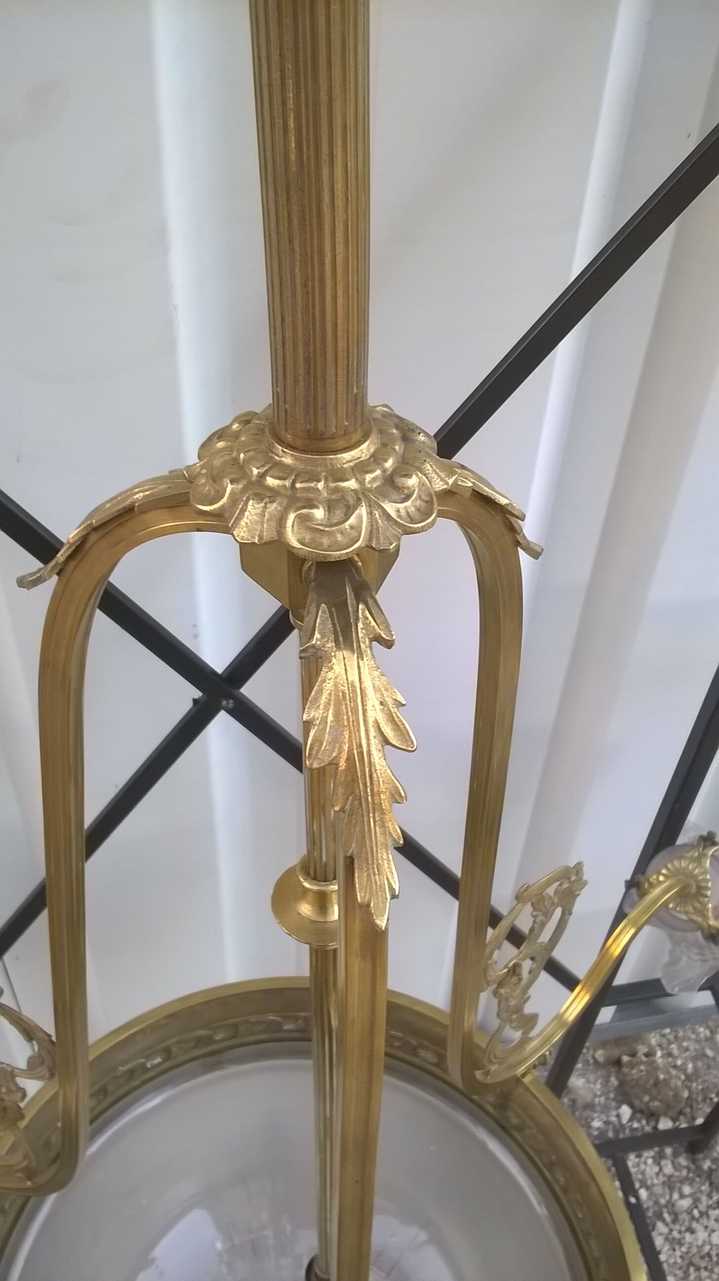 Brass Chandelier And Glass Paste Napoleon III