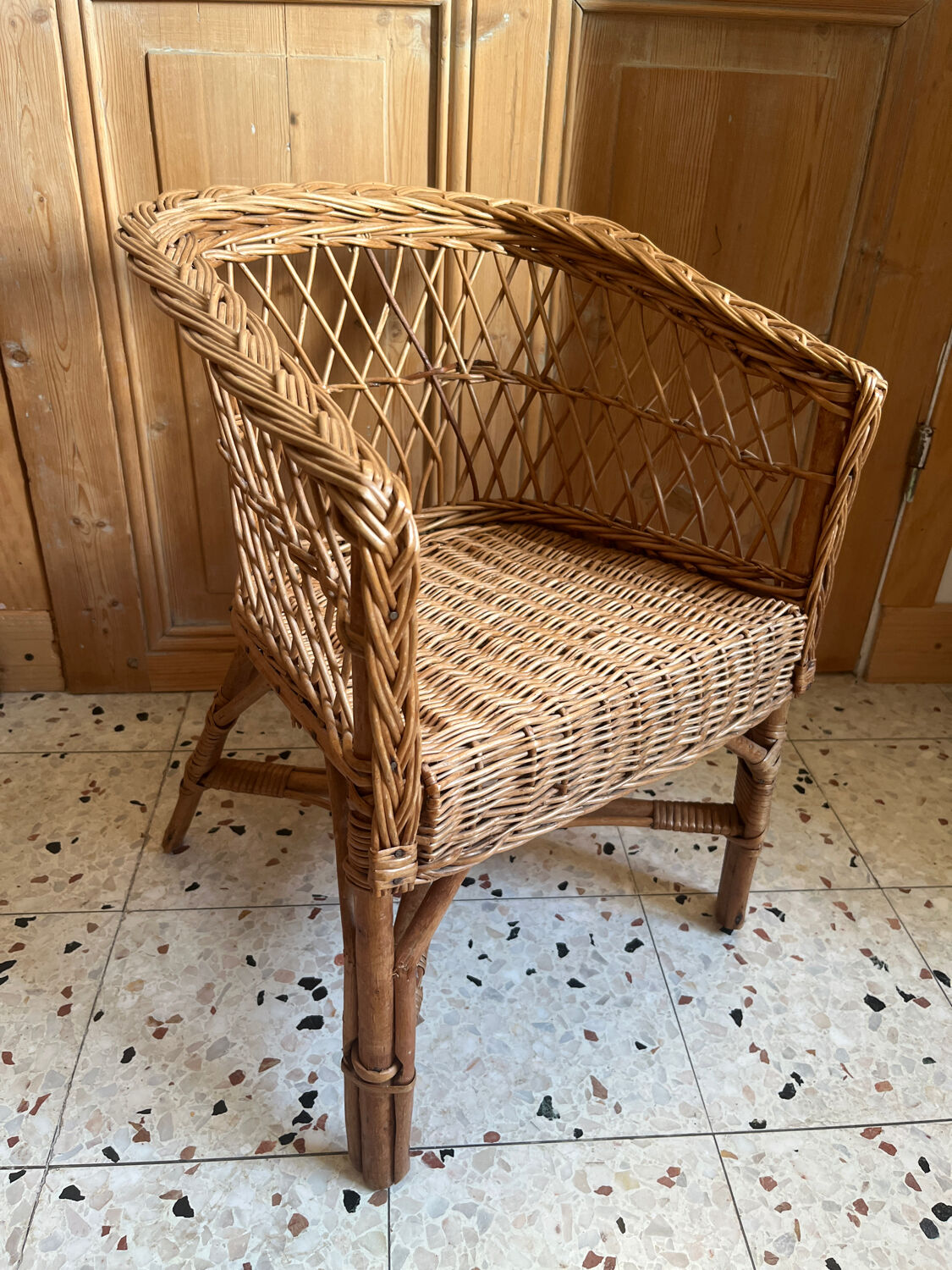 Child's wicker armchair