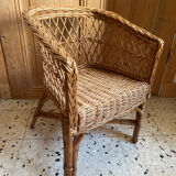 Child's wicker armchair