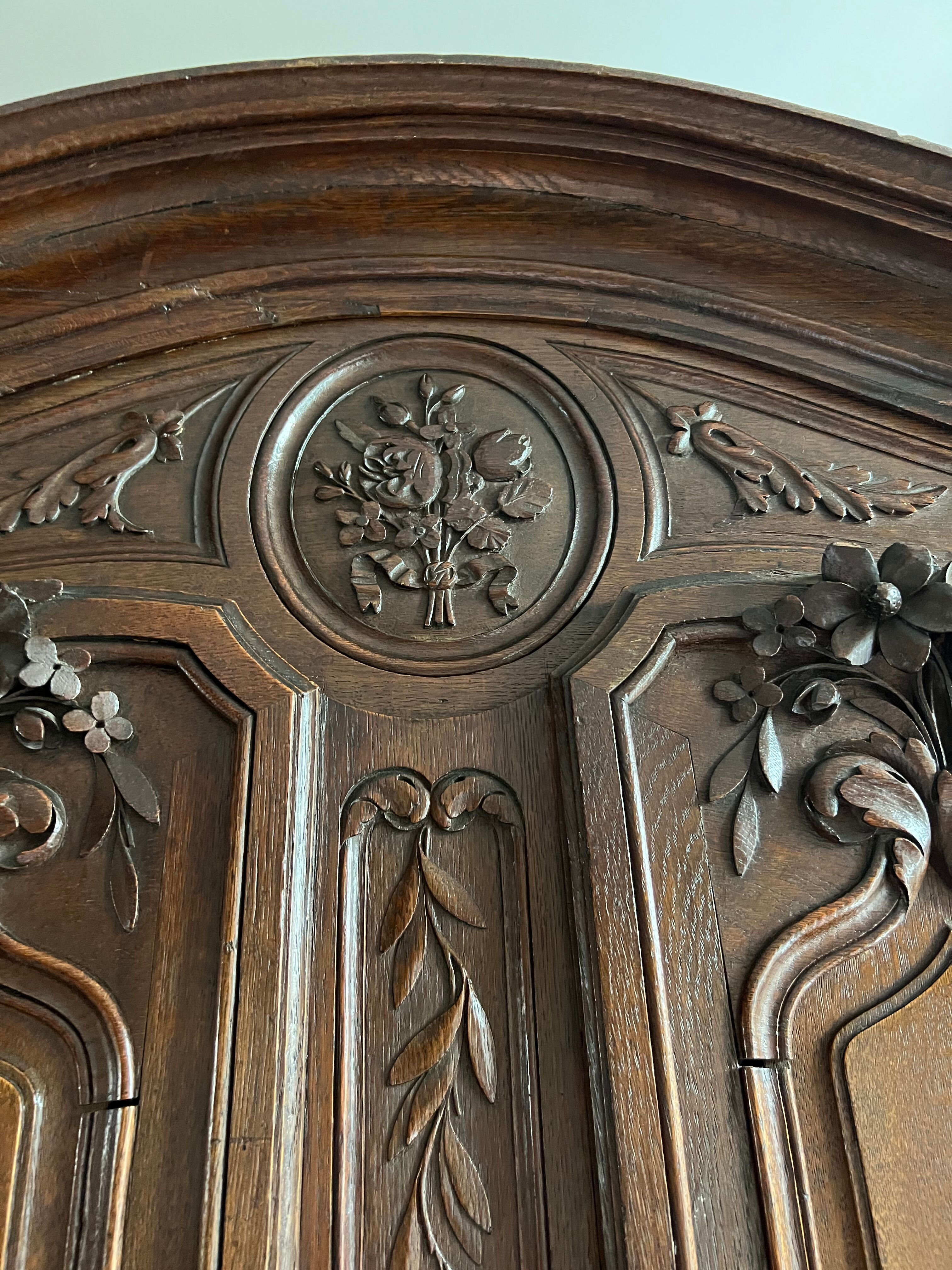 Richly carved Norman wedding cabinet