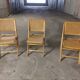 Set de 3 chaises  cannées  pliantes vintages 70