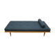 1960s daybed in beechwood, darkblue polstery