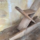 Cheval à bascule en bois