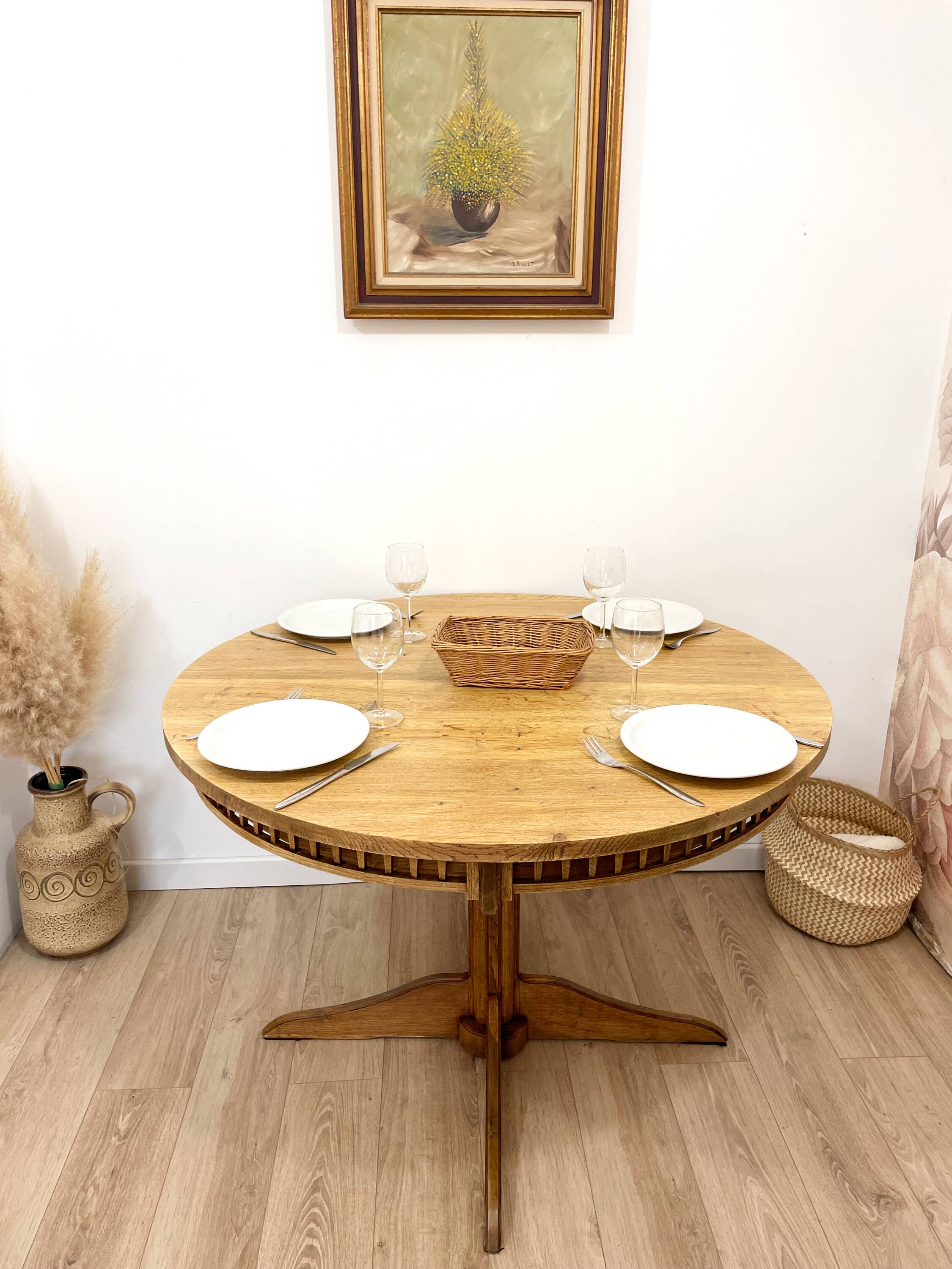 Vintage round dining table