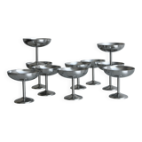 10 stainless steel footed bowls