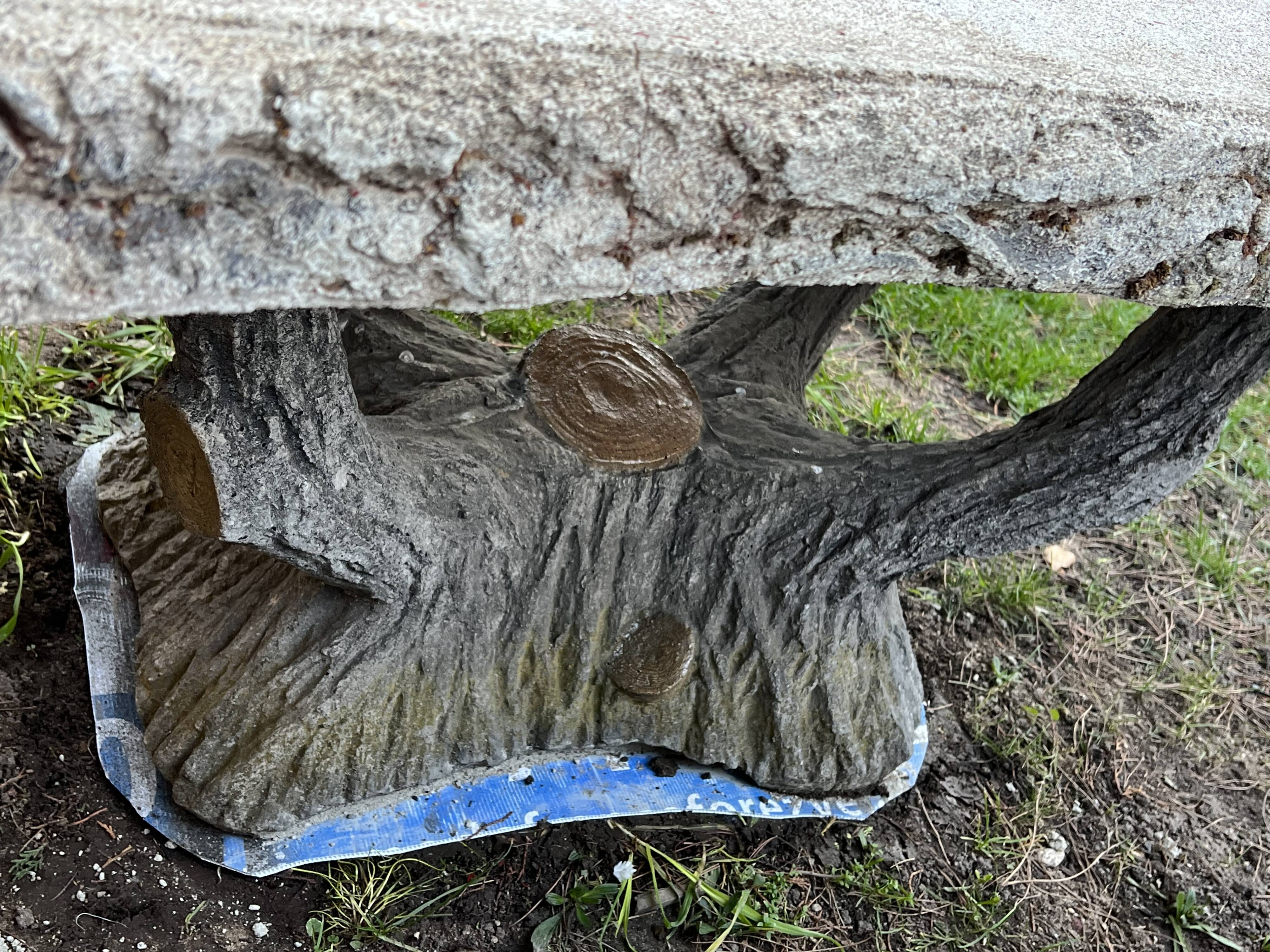 Concrete garden table