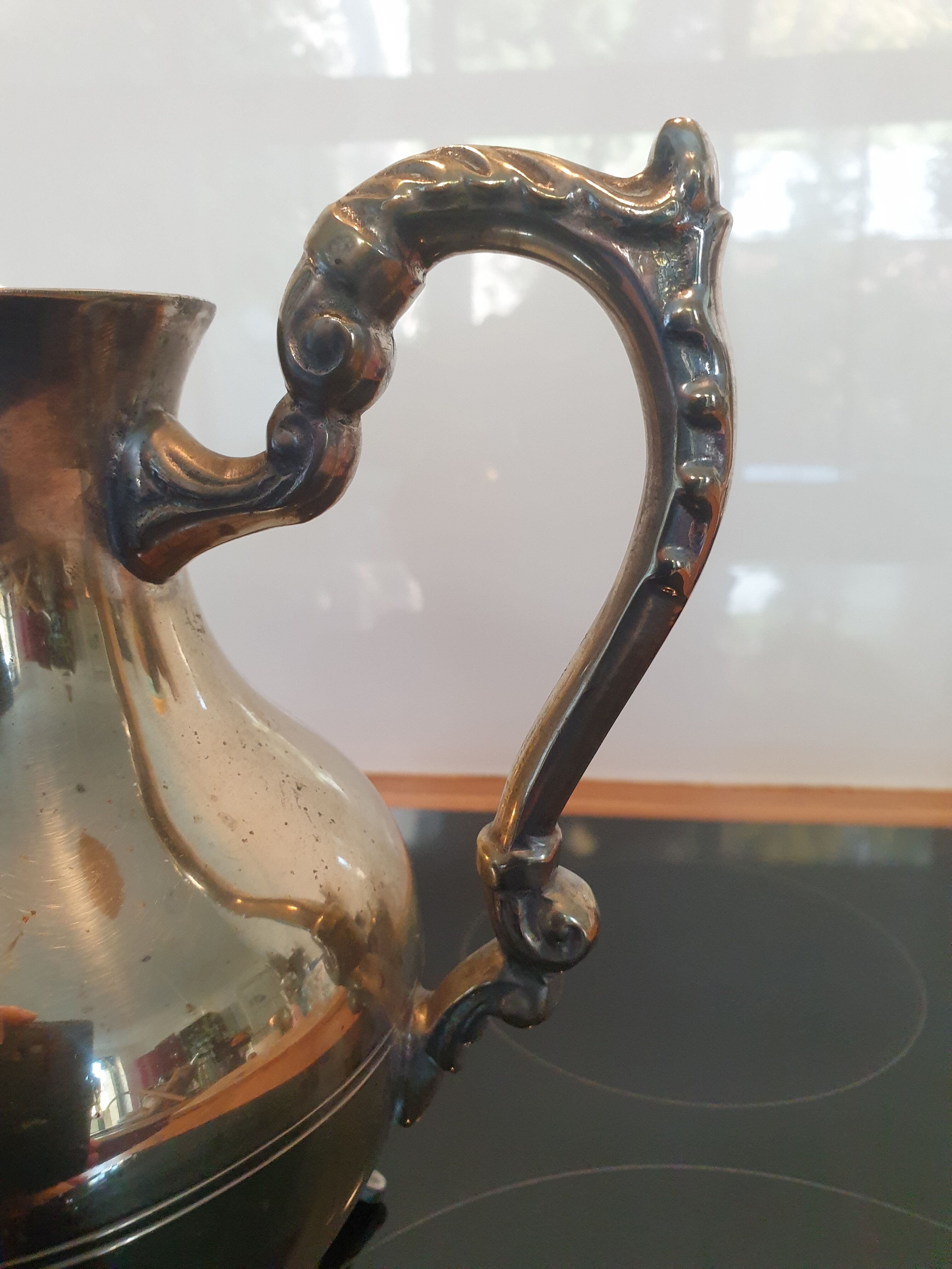 Silver metal pitcher