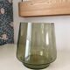 Vintage smoked glass vase/tealight holder