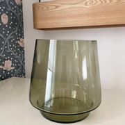 Vintage smoked glass vase/tealight holder