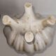 Antique ceramic pot-pourri vase with relief floral decoration.