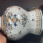 Lampe à poser, décor Rouen, Quimper, 38 cm haut de douille