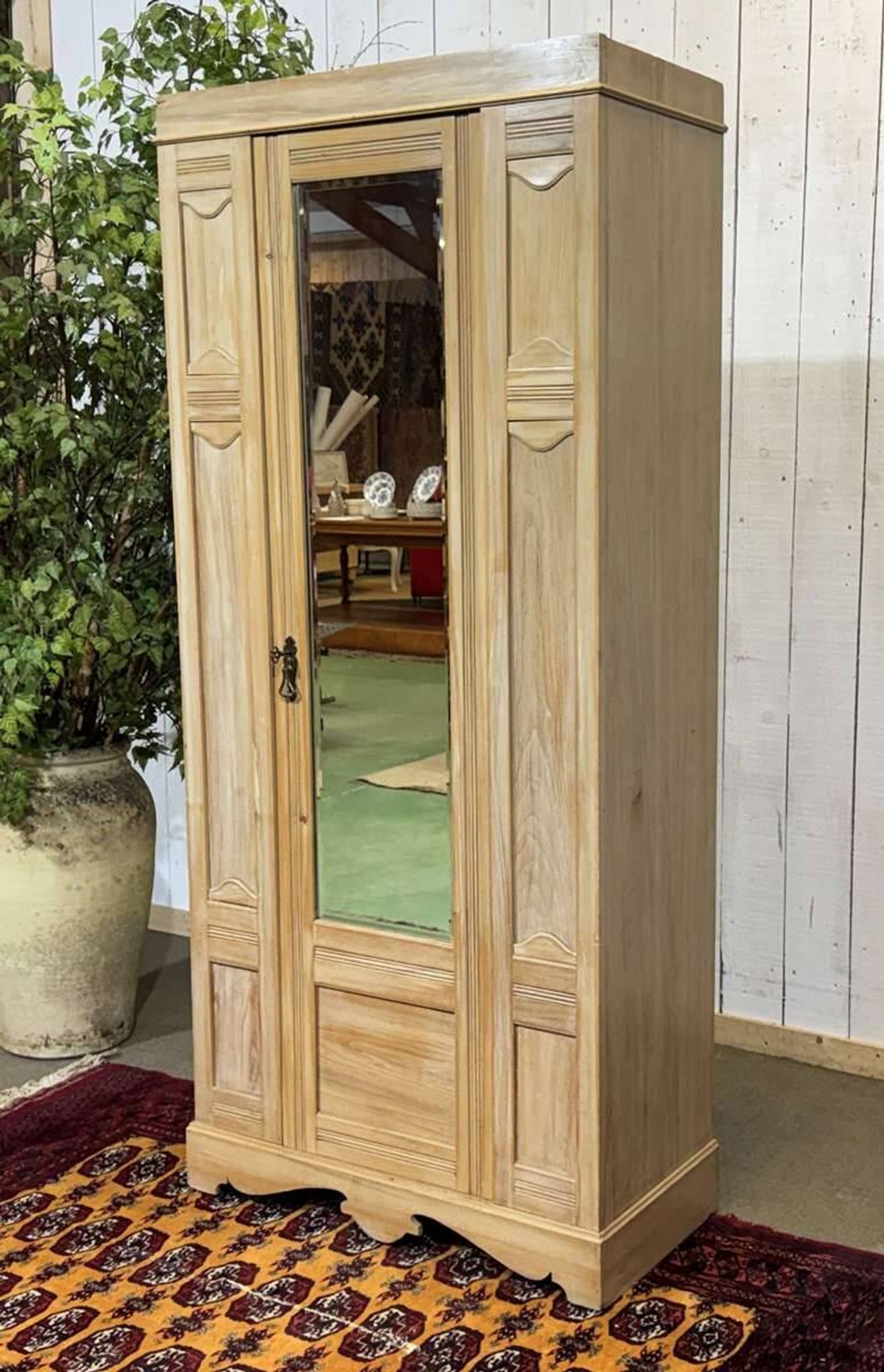 1950s English maple wardrobe