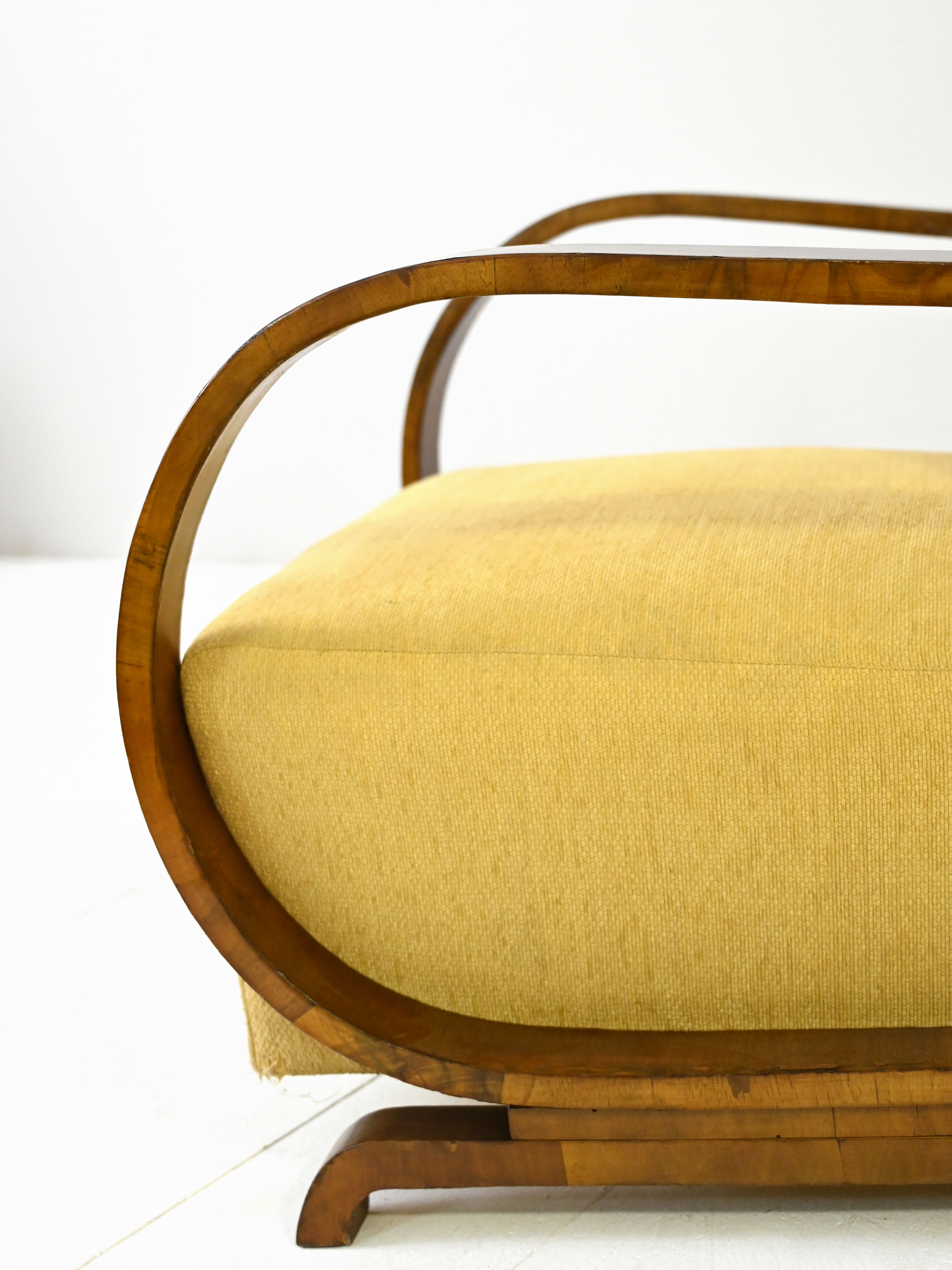 Pair of 1940s deco armchairs