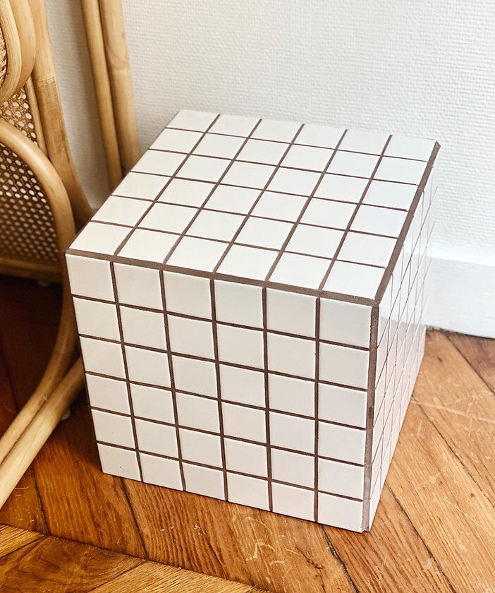Cube - white/brown