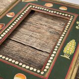 Hand-painted wooden frame with fruit decoration
