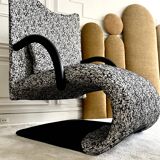 Armchair set and footrest vintage design line Roset Zen