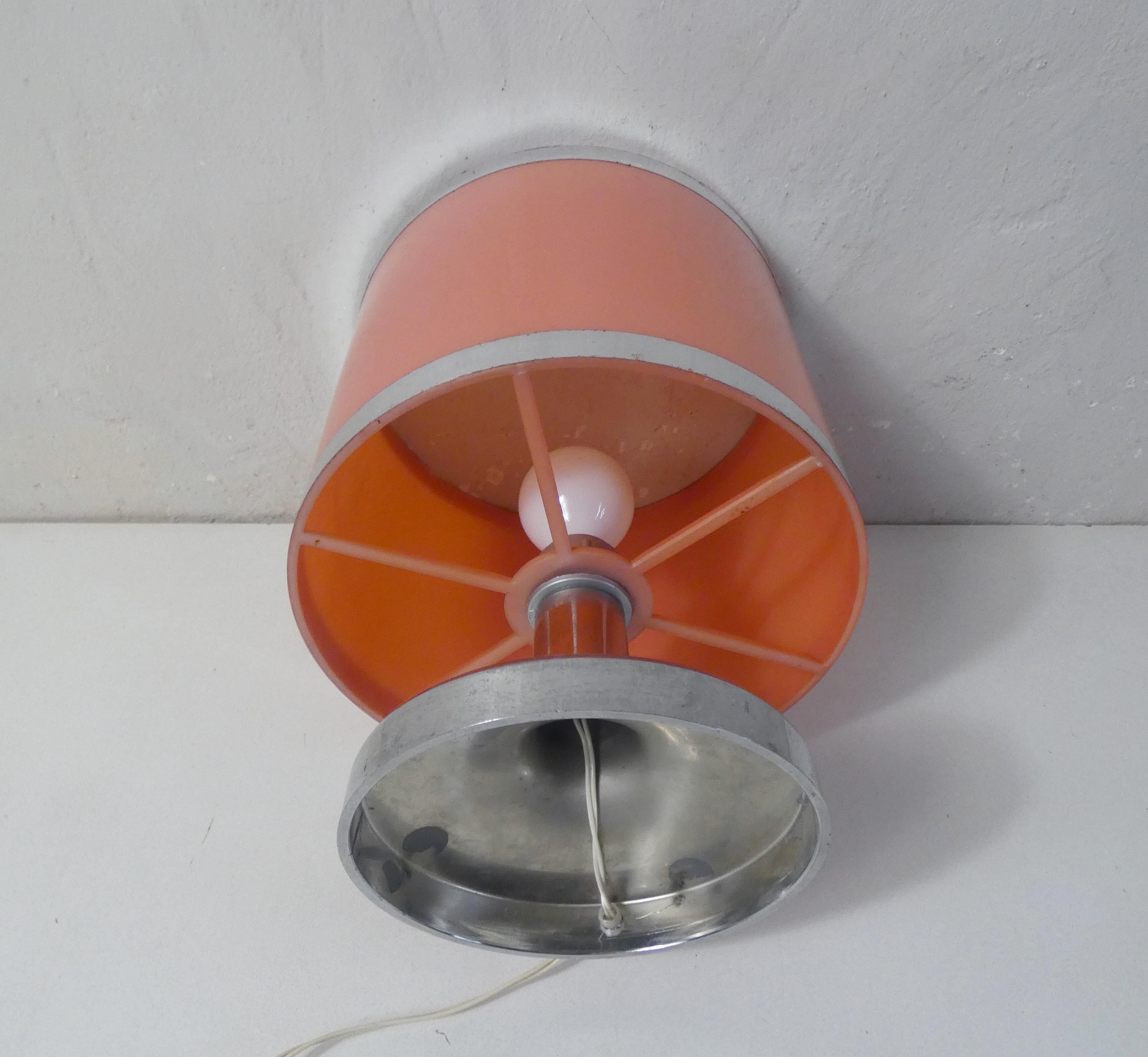 Vintage pink and silver lamp