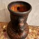 Jasba Vase 5005 - West Germany 60’s - Relief decor, Zoomorphic handles -
