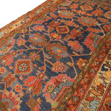 Handwoven Antique Persian Mahal Area Rug, Oriental tribal wool rug- 121x196cm