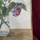 Large vintage watercolor "bouquet of roses"