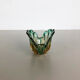 Seguso Bullicante bubble Murano glass shell bowl, 1970s