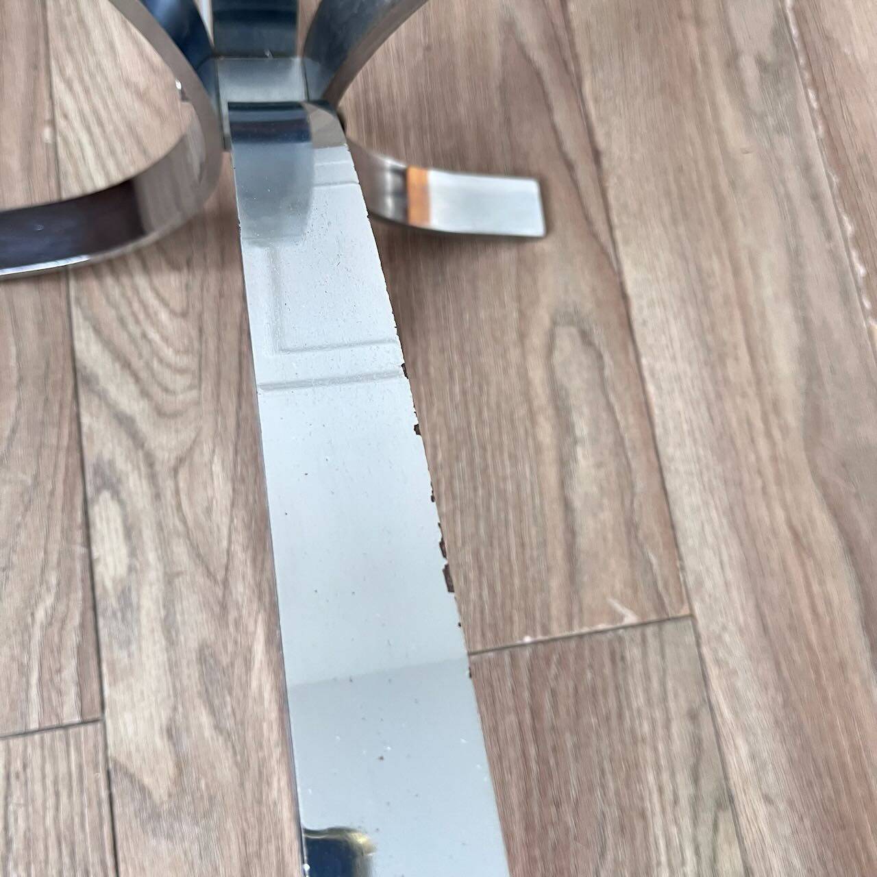 70's coffee table with glass and chrome