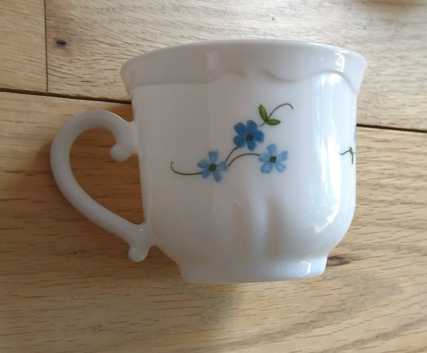 Set of 6 coffee cups model Véronica, forget-me-not
