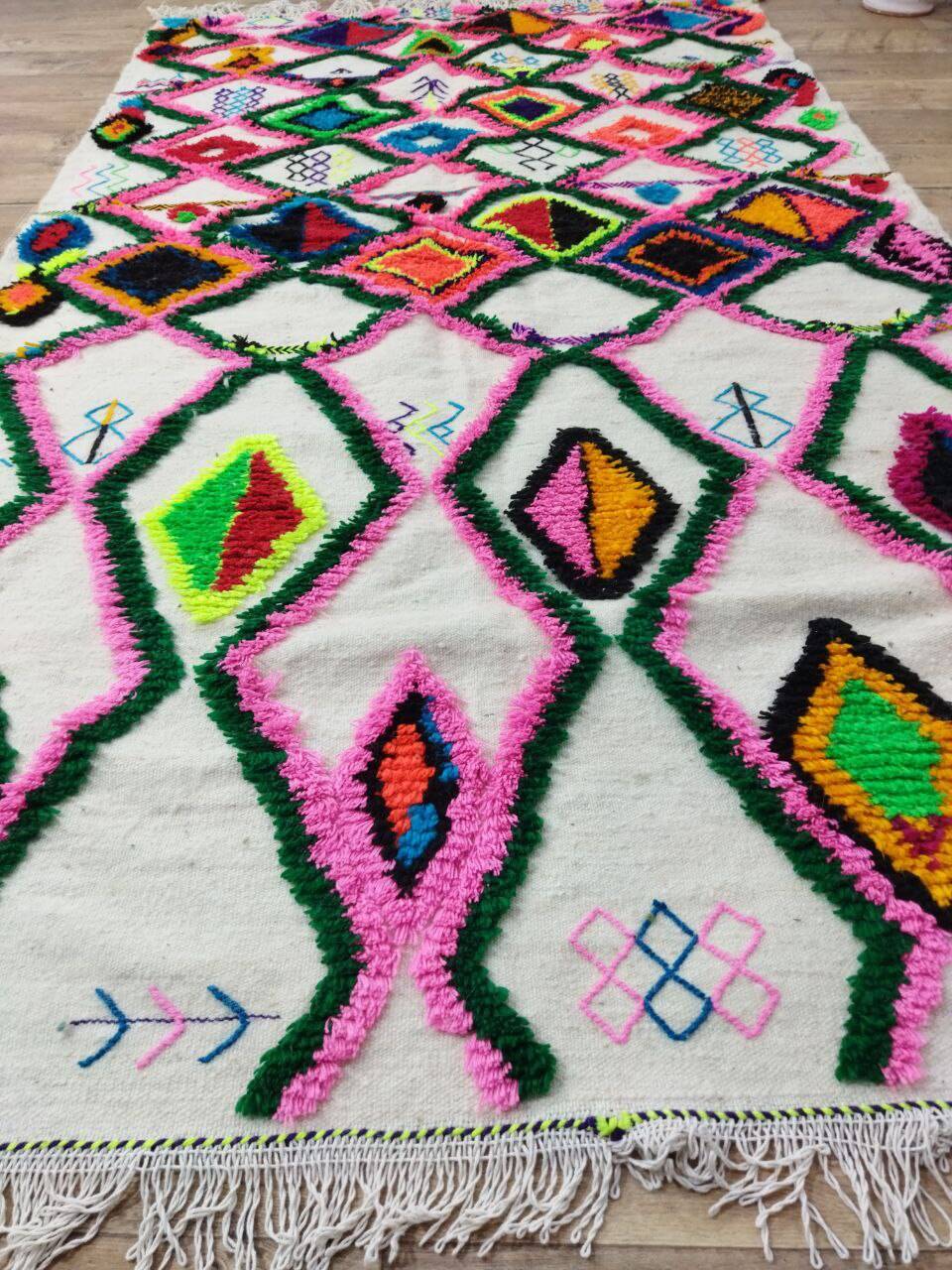Handmade Moroccan Berber rug 253 X 144 CM