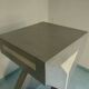 Pedestal / High side table in polished concrete – Unique artisan piece.