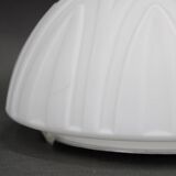 1970s Pair of Ceilink or Wall Lights in Milky Glass, Czechoslovakia