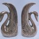 Pair of vintage stylized brass bird bookends
