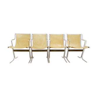 Set de 4 chaises de salon Cigno par William Katavolos Ross Littell & Douglas Kelley pour ICF De Padova 1960s