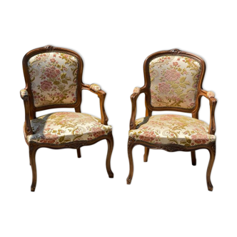 Pair of convertible armchairs