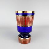 1960's Gillded Vase by Glass Designer Jan Gabrhel, Czechoslovakia