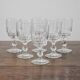 6 vintage Luminarc white wine glasses