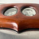 Antique  art nouveau mahogany double frame wood