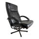 Danish swivel armchair in black leather – 1970s/80s - Skipper Furniture