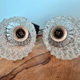 Vintage pendant lamps / art deco lamp shade / 1960's / mid century lamp