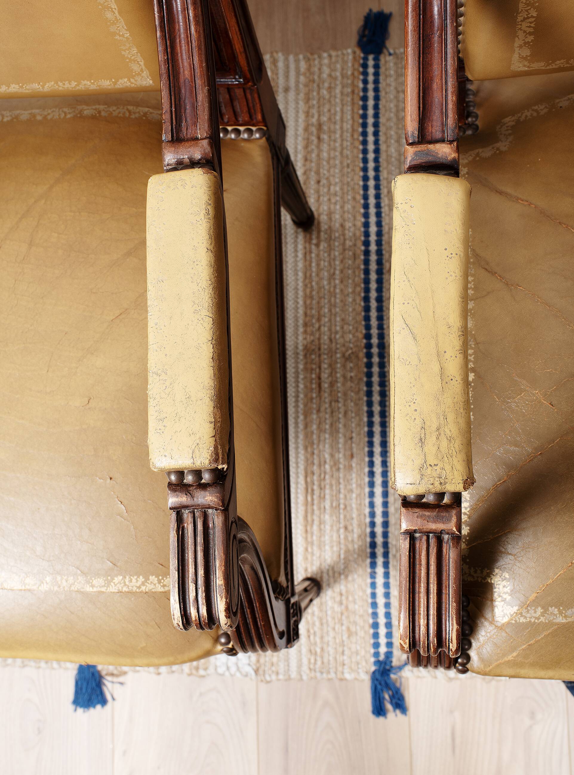 Pair of Louis XVI office armchairs