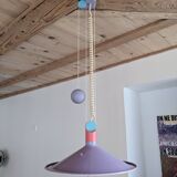 Suspension rises and falls with counterweight - Memphis design from the 80s - Briloner Made in West Germany