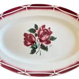 Antique serving dish in Sarreguemines earthenware.