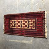 Ancien tapis oriental 160x82 - Dominante Rouge