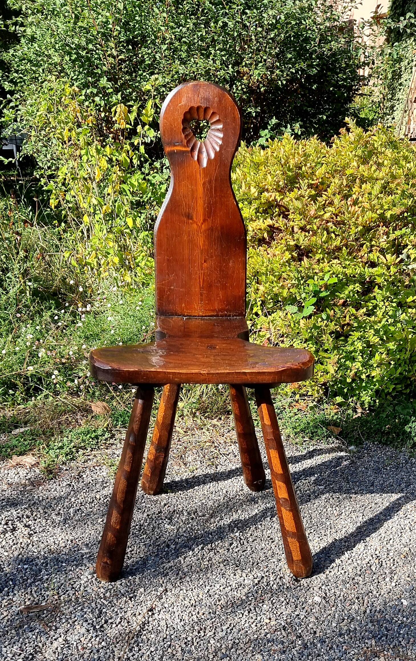 Brutalist chalet chair from the 50s