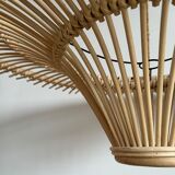 Suspension rattan saucer iron frame D:120 H:60