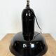 Industrial Black Enamel Factory Lamp with Cast Iron Top, 1930s